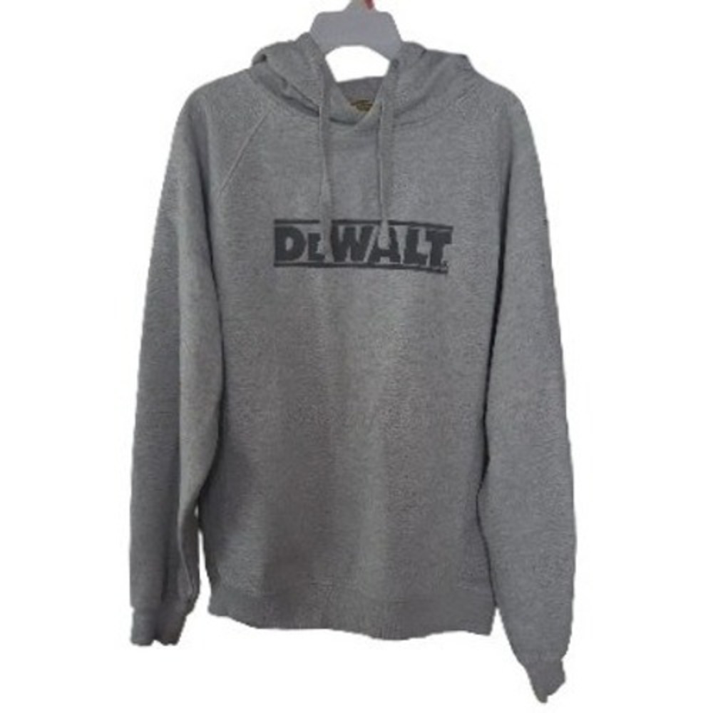 DeWalt Logan Heavy Duty Hoodie Mens Large Gray Logo Pullover DXWW50075